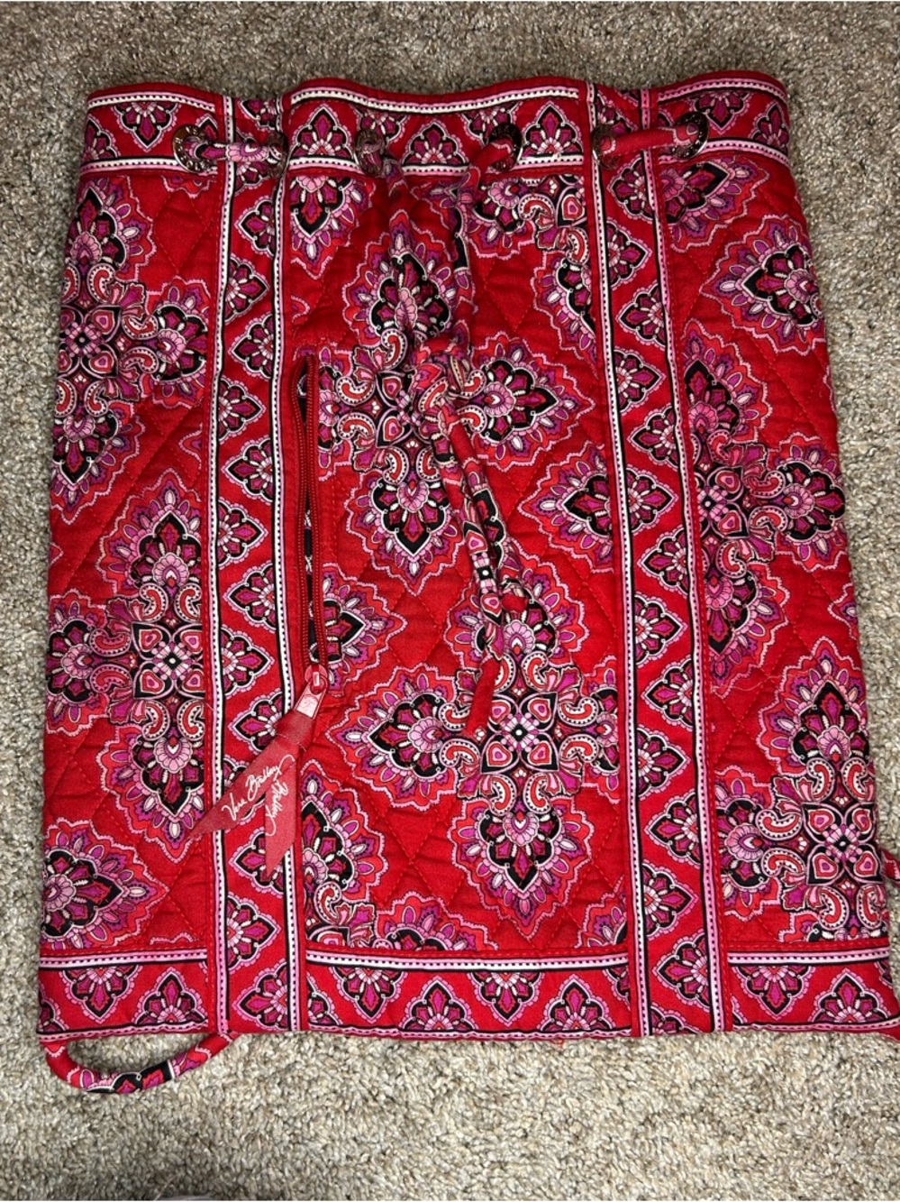 Vera Bradley Frankly Scarlet drawstring backpack